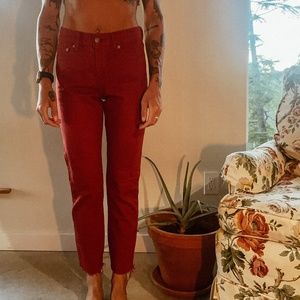 Levi's Wedgie Red Jeans